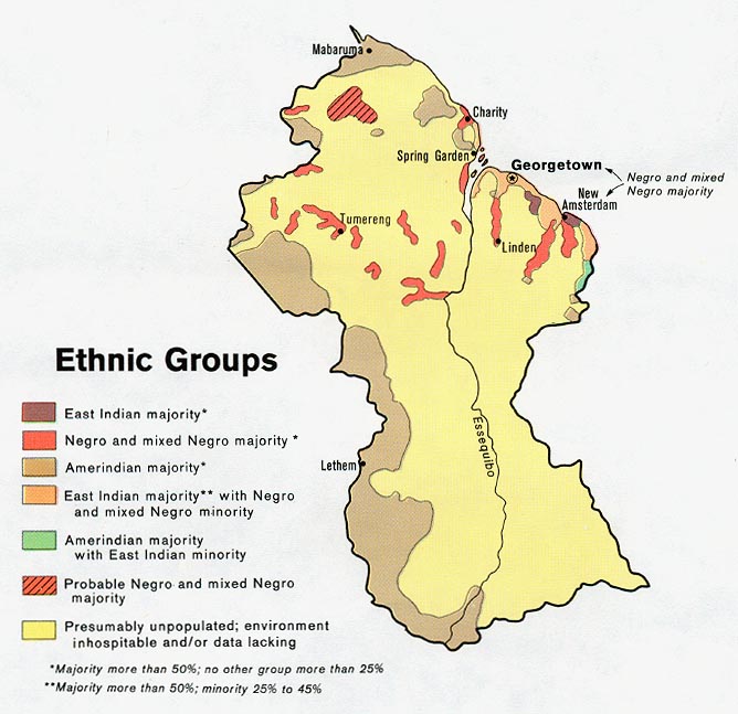 Guyans Ethnic Map